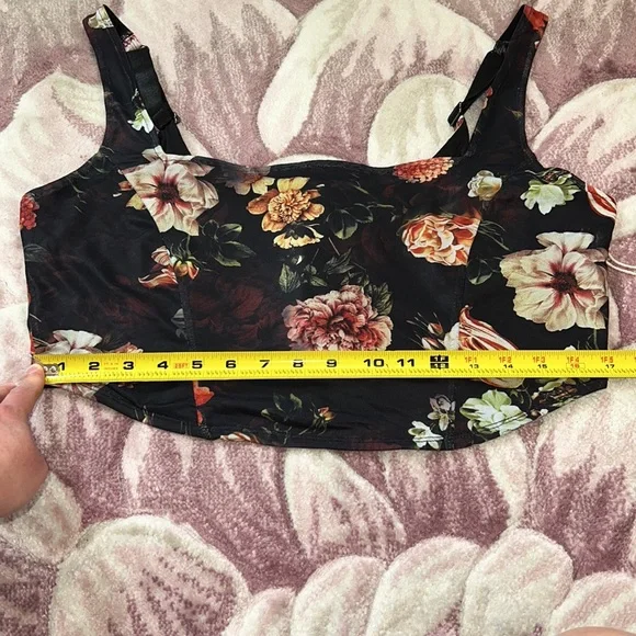 Tilly’s West of Melrose Floral Mesh Corset Tank Top - SEE DESCRIPTION - Picture 11 of 12